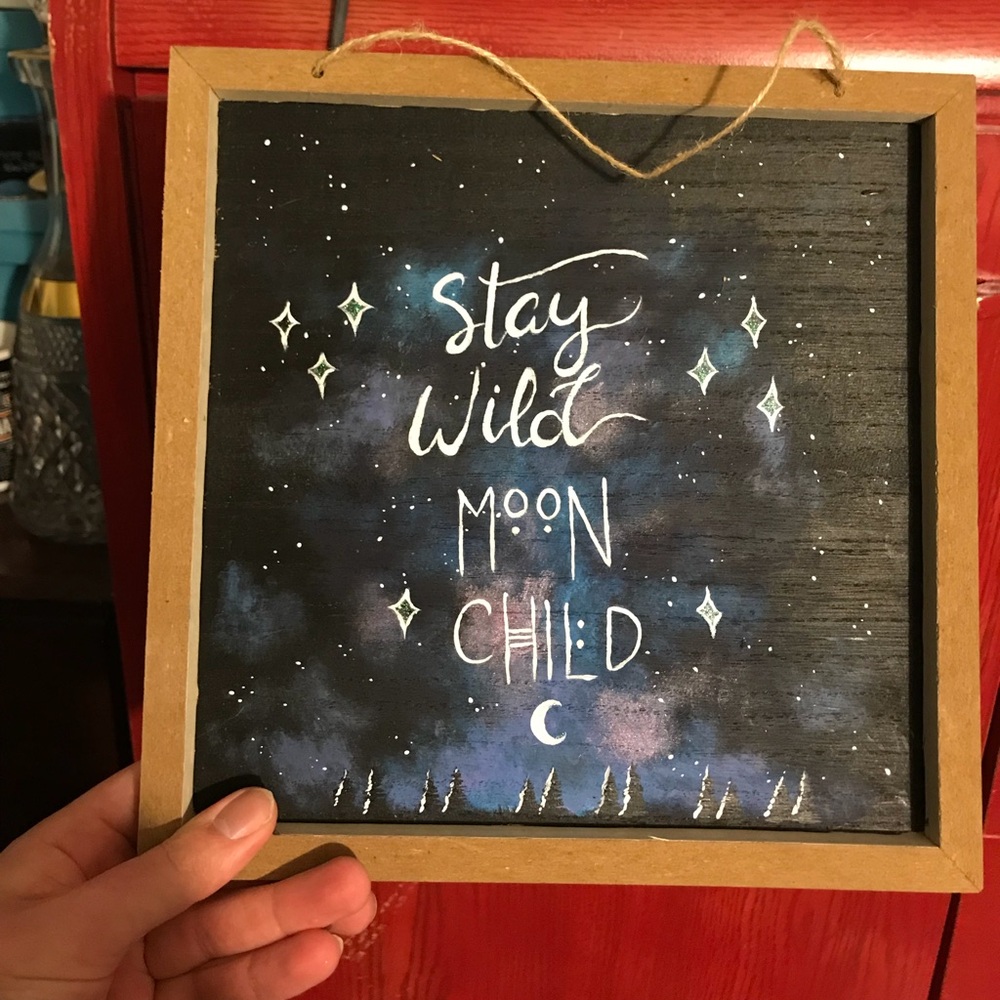 Stay wild moon child wall decoration